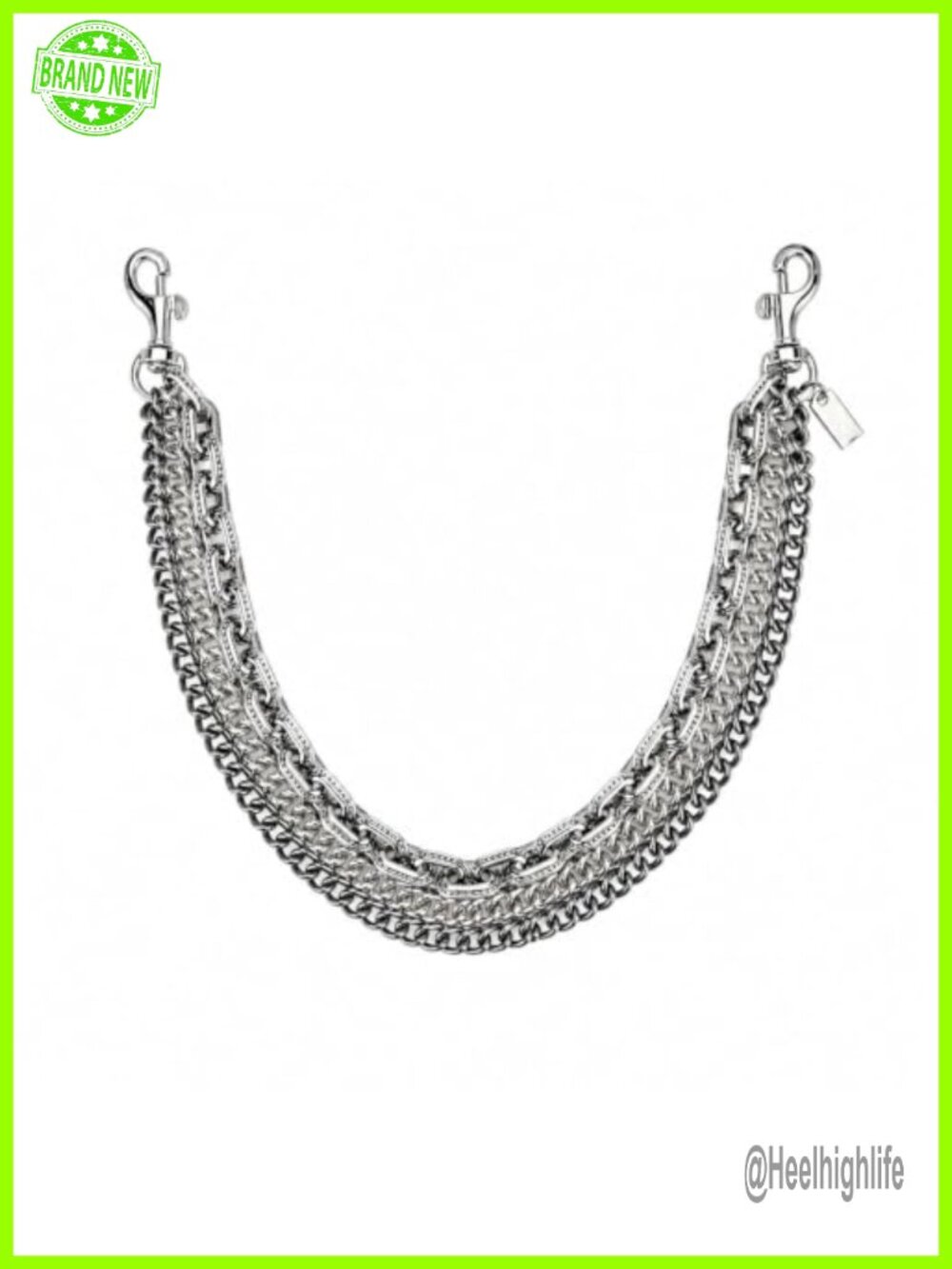 3 in 1 Layered Chain Strap for Handbags & Backpack, 19.7" Top Handle